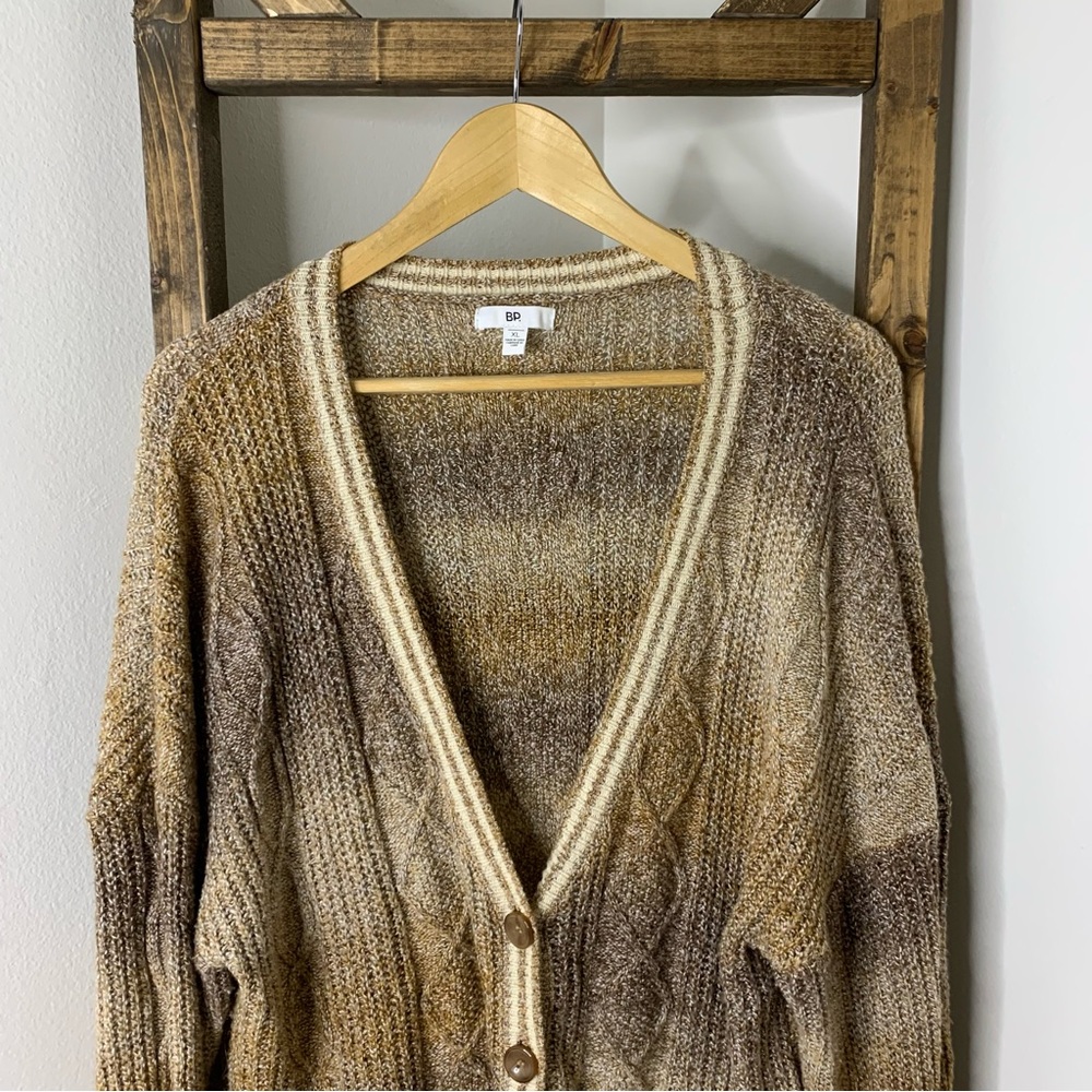 BP. Gradient Brown Cardigan Sweater Size XL - Picture 2 of 6